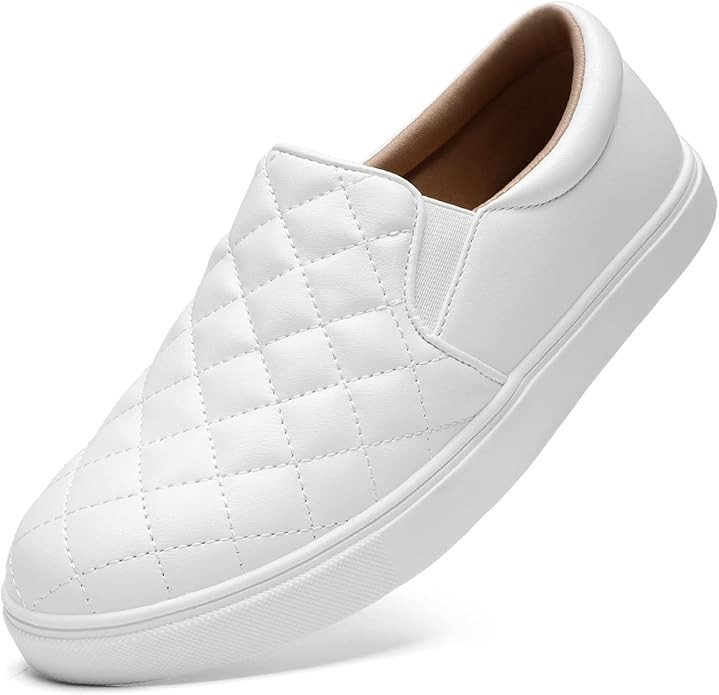 STQ Loafers for Women Memory Foam Slip On Sneakers EleeS Quilted 1.0 Comfort Fall Shoes