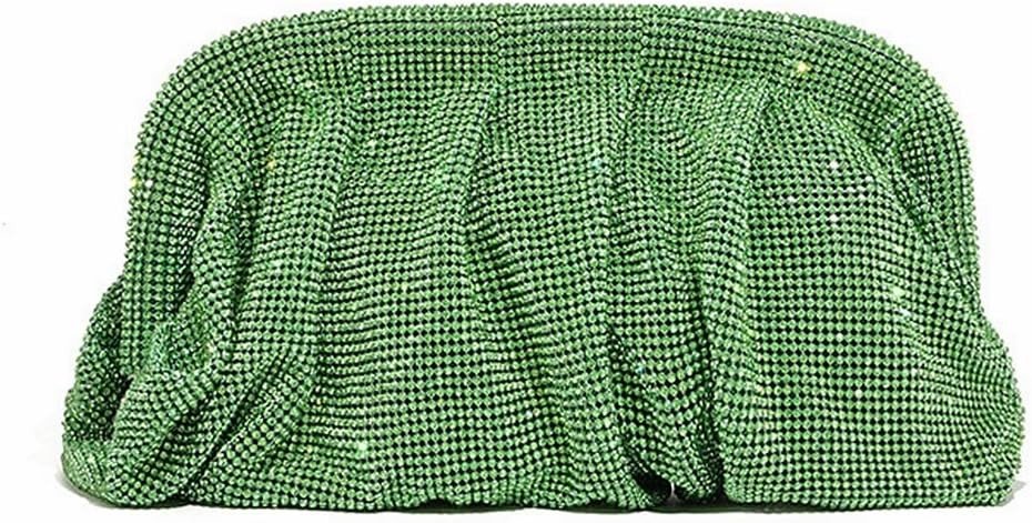Women Rhinestone Clutch Purse Diamond Evening Bag Chain Handbag Ladies Dumpling Bag Wedding Party Purse