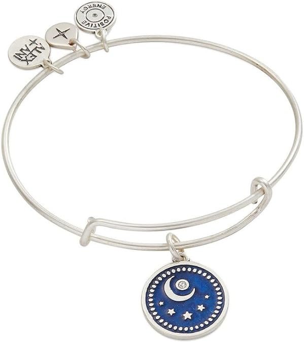 Alex and Ani Womens Path of Symbols Moon EWB Bangle Bracelet Antique Gold, One Size