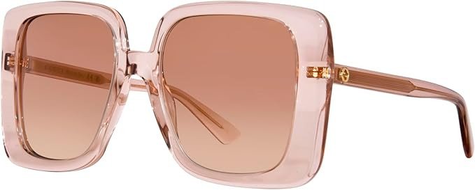 Gucci GG1314S 005 Beige/Brown Mirrored Oversized Square Women's 55mm Sunglasses