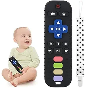 Chuya Baby Teether Toy Chew Toy for Babies 3-24 Months TV Remote Control Shape Teething Relief Baby Toys