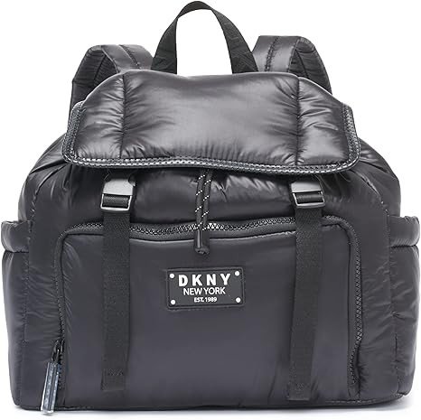 DKNY Women's Casual Lightweight Backpack, Black, One Size