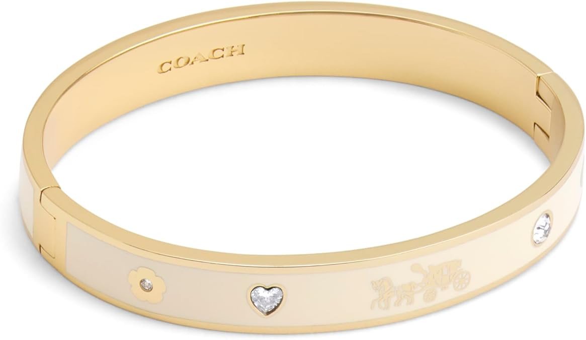 COACH Womens Signature Horse & Carriage Bangle Bracelet