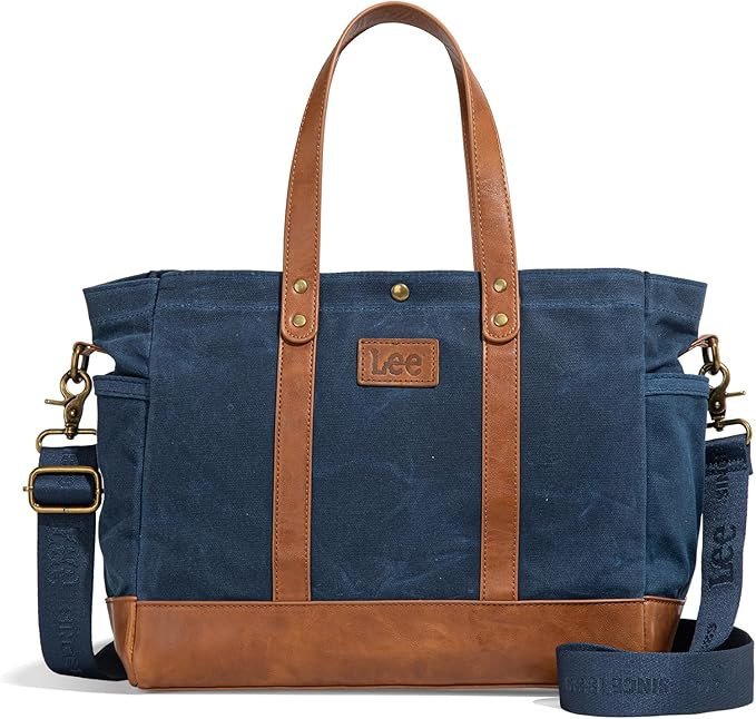 Montana West x Lee Tote Bag for Women Waxed Canvas Weekender Bag Shoulder Handbags with Adjustable Detachable Wide Strap