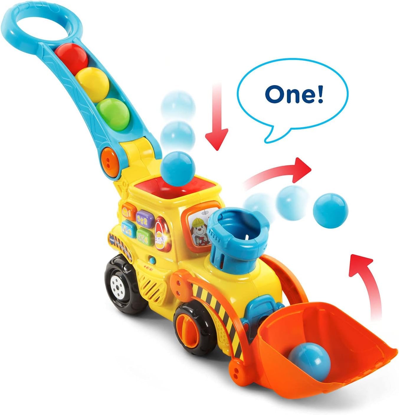 VTech Pop-a-Balls Push & Pop Bulldozer,Yellow