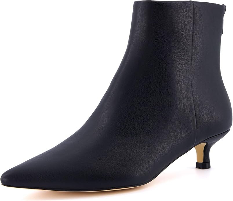 CUSHIONAIRE Women's Barbi Kitten Heel Bootie +Memory Foam, Wide Widths Available