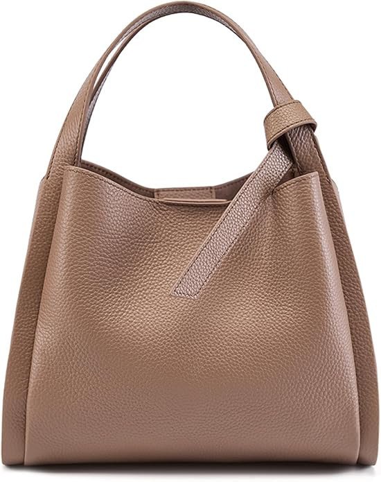 Bucket Bags for Women, Genuine Leather Handbags Small Crossbody Purses, Shoulder Bags with an Adjustable Strap