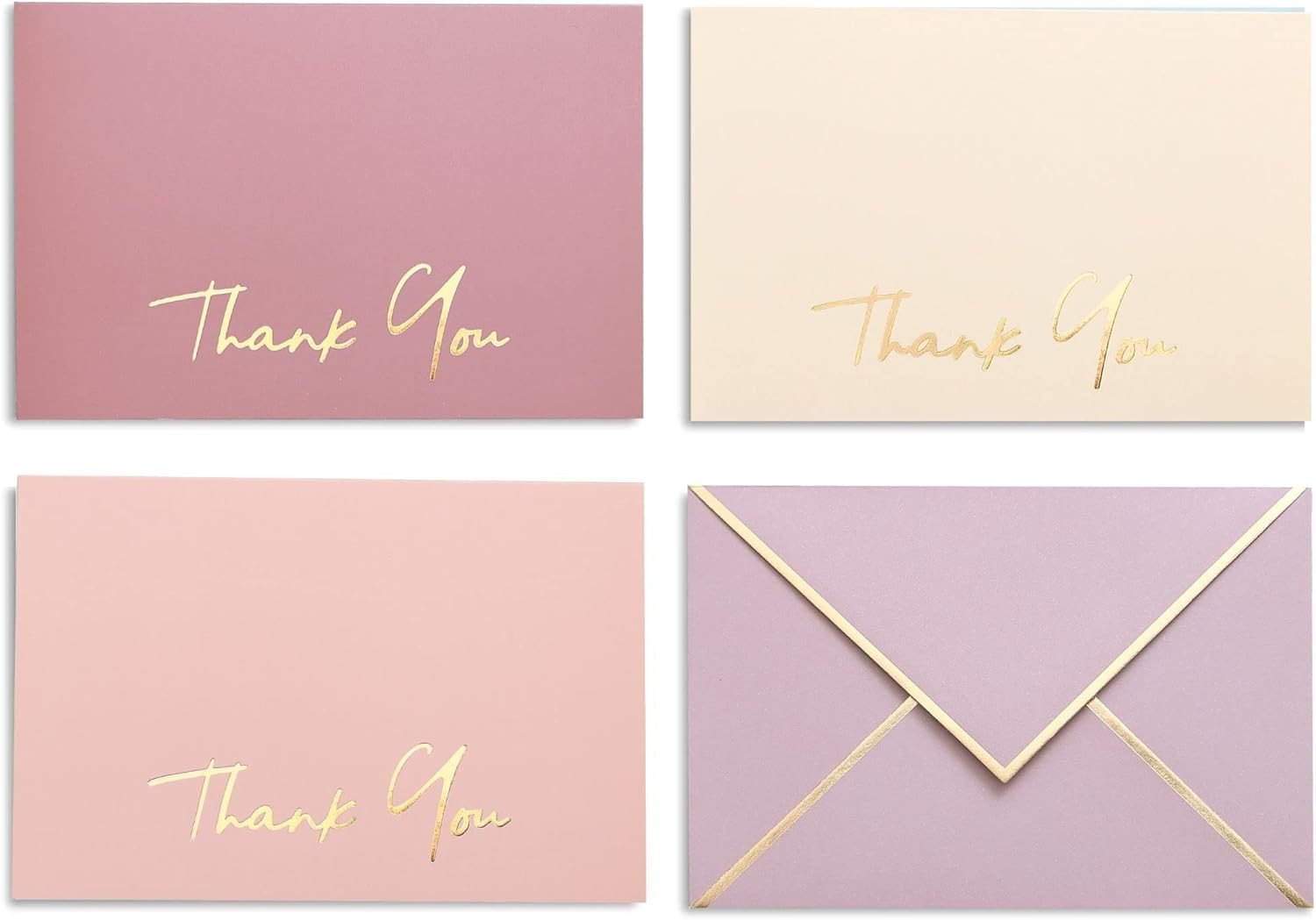 High-end Thank You Cards with Envelopes - 36 PK Heavy-duty Gold Thank You Notes 4x6 Inches Baby Shower Thank You Cards Wedding Thank You Cards