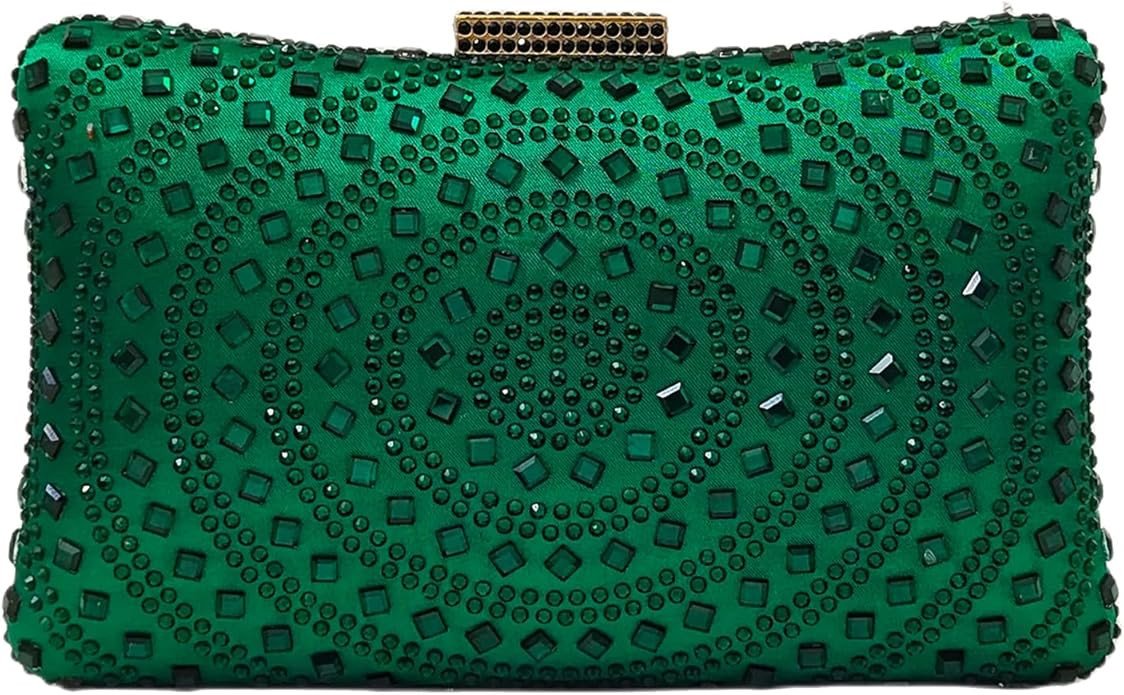 Crystal Box Clutch Rhinestone Handbags For Women Party Purse Wedding Evening Bag