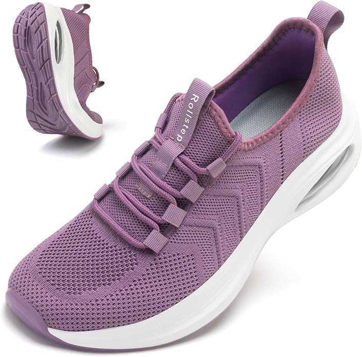 Wide Toe Box Shoes Women Extra Wide Width Sneakers Air Cushion Road Running Shoes Ultra Light Tennis Gym Workout Training Shoes Breathable Walking Shoes with Arch Support