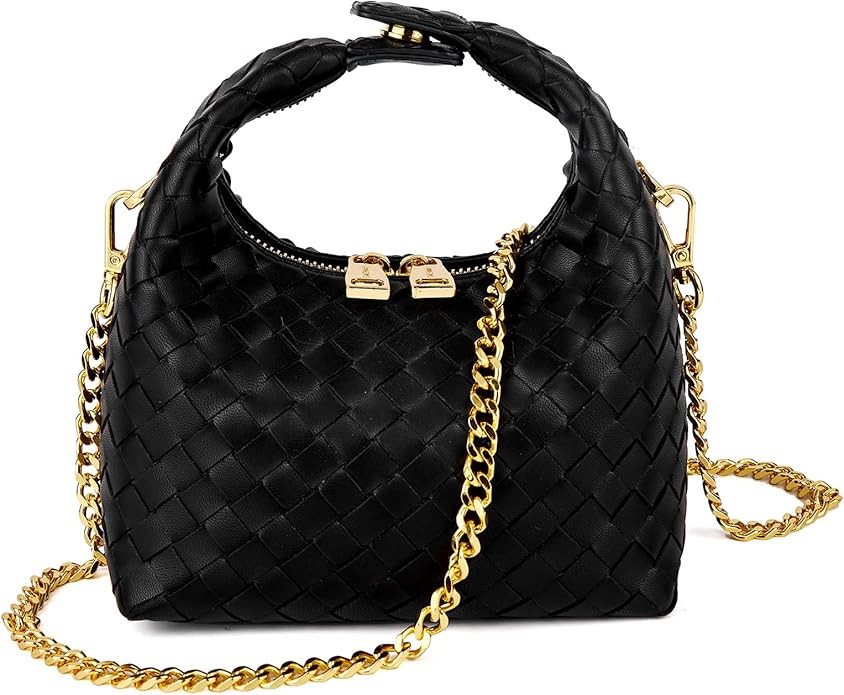 SINBONO Small Top Handbags for Women, Soft Vegan Leather Shoulder Hobo Crossbody Bag, Mini Purses Casual Dumpling Pouch