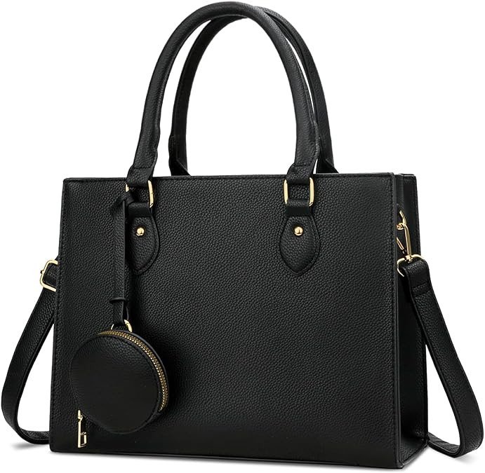 KKXIU Purses and Handbags for Women Vegan Leather Tote Shoulder Bag Ladies Top Handle Satchel with Coin Purse