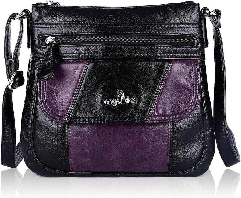 Angel Kiss Crossbody Bags for Women PU Leather Shoulder Handbag Ladies Purses and Handbag with adjustable Strap