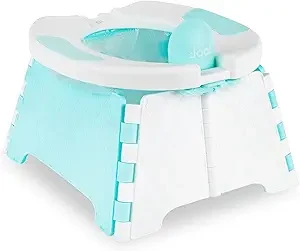 Jool Baby Portable Potty Training Chair with Travel Bag and 30 Liners, Foldable, Indoor/Outdoor Use, Camping