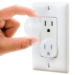 Clear Outlet Covers (50 Pack) VALUE PACK – Baby Safety Outlet Plug Covers – Durable & Steady – Child Proof Your Outlets Easily