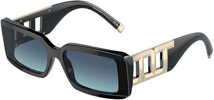 Tiffany & Co. Woman Sunglasses Black Frame, Azure Gradient Blue Lenses, 62MM