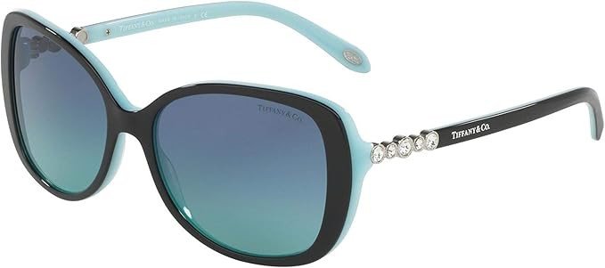 Tiffany & Co. TF 4121B - 80559S Sunglasses Black Frame, Blue Lenses, 55MM