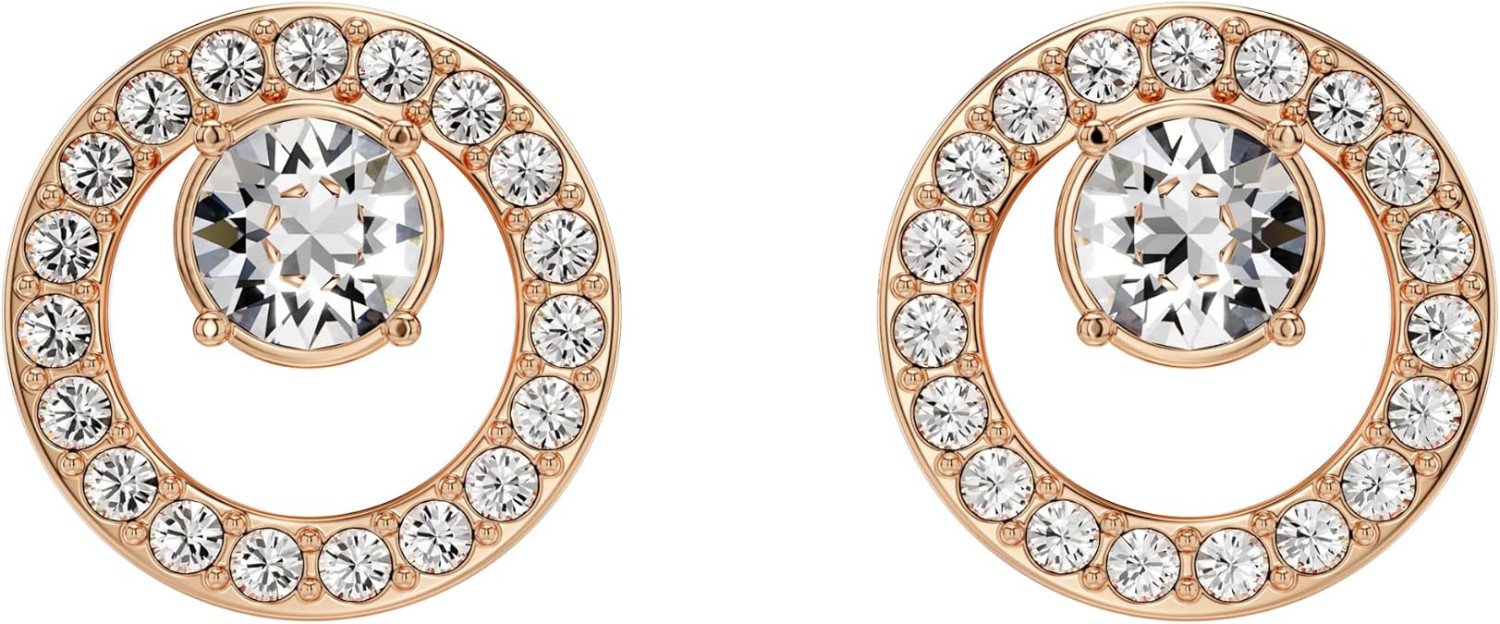 Swarovski Creativity Circle Necklace, Earrings, and Bracelet Jewelry Collection, Clear Crystals