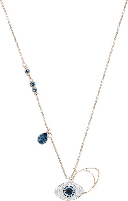 SWAROVSKI Women's Symbolica Evil Eye Pendant Necklace, Blue, Mixed Metal Finish