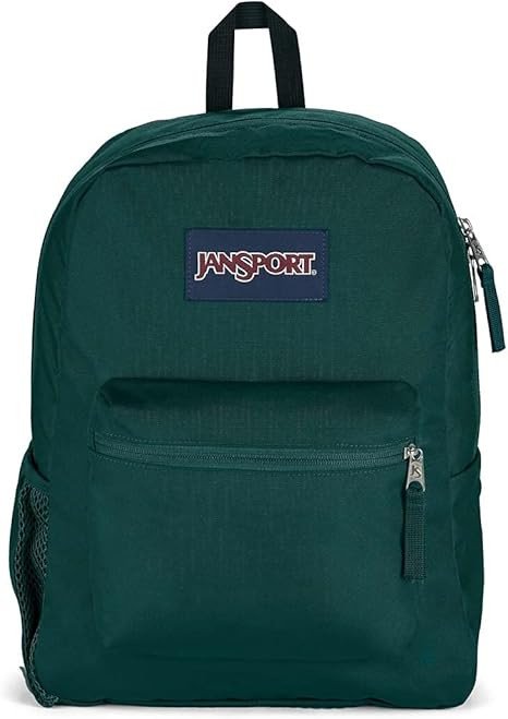 JanSport Cross Town Backpack 17" x 12.5" x 6" - Simple Bag for Everyone with 1 Main Compartment, Front Utility Pocket - Premium Class Accessories - Deep Juniper