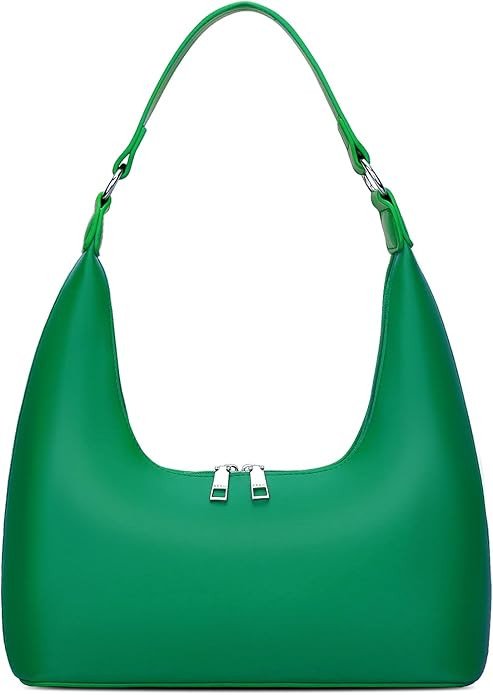 KKXIU Shoulder Bags for Women, Underarm Hobo Handbag Clutch Crossbody Purse with Removable Strap and Zipper Closure