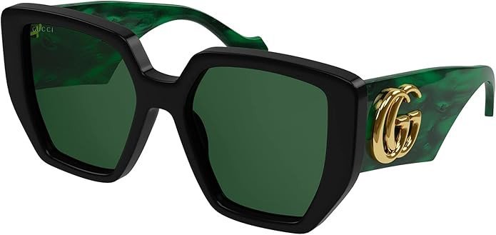 Gucci Geometric Sunglasses GG0956S 001 Black/Green 54mm 956