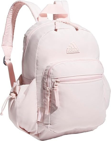 adidas Weekender Sport Fashion Compact Smaller Backpack with Detachable Mini Valuables Pouch, Sandy Pink, One Size