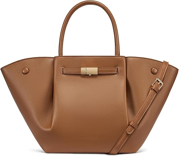 BOSTANTEN Large Tote Bags for Women Designer Top Handle Satchel with Magnetic Crossbody Purse Handbags with Adjustable Strap