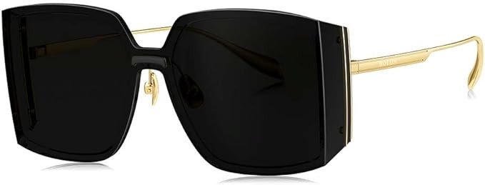 BOLON Women Cool Oversized Wrap-around Trendy Sunglasses, Exclusive Eyewear Brand of EssilorLuxottica