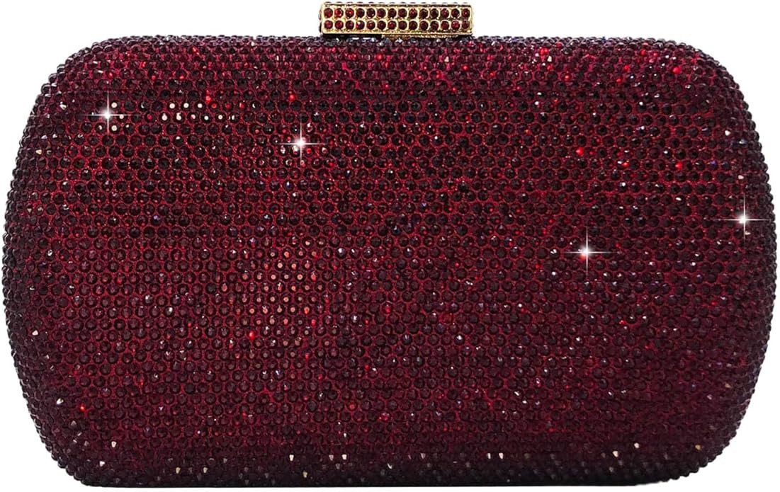 Boutique De FGG Bling Evening Bags and Clutches for Women Formal Party Crystal Clutch Bag Wedding Rhinestone Handbags, Mini