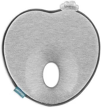 Babymoov Lovenest Organic Baby Infant Cushion, Pediatrician Designed Versatile, Comfortable, Machine-Washable Head and Neck Support (Made in Europe), Baby Registry Must Have
