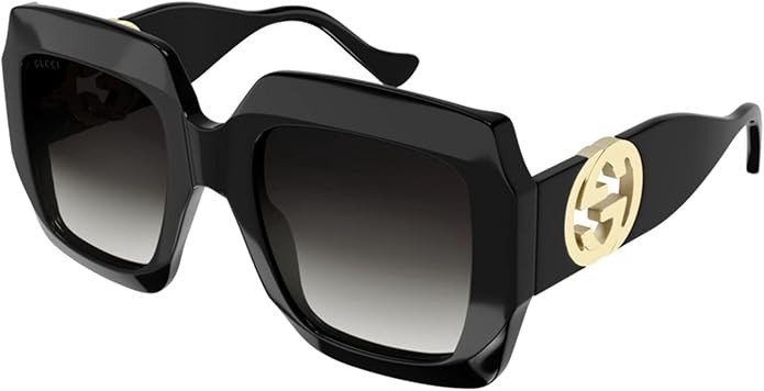Gucci GG1022S women Sunglasses Shiny Black/Grey 54/23/140