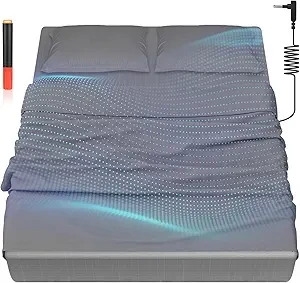 Grounding Bedding Sheet Set, Bed Sheets and Pillowcase Set, 90% Organic Cotton+10% Pure Silver Organic Fitted Grounded Sheet for Improved Sleep, Pain Relief (Gray, King (78.3 * 80 * 15inch))