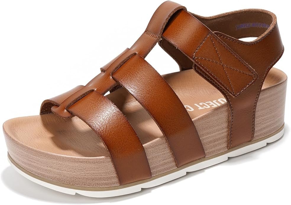 Project Cloud Platform Sandals Women - Comfortable Memory Foam Insole Ladies Wedges - Non Slip & Lightweight Strap Wedge Sandals for Women 2025 (Phased)