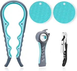 Jar Opener Gripper For Seniors With Arthritis: Rubber Bottle Opener For Arthritic Hands - Silicone Jar Lid Openers Grippers For Opening Jars And Bottles - Easy Can Opener Gripper For Weak Hands