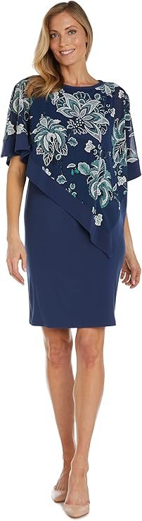 Floral Asymmetrical Poncho Dress