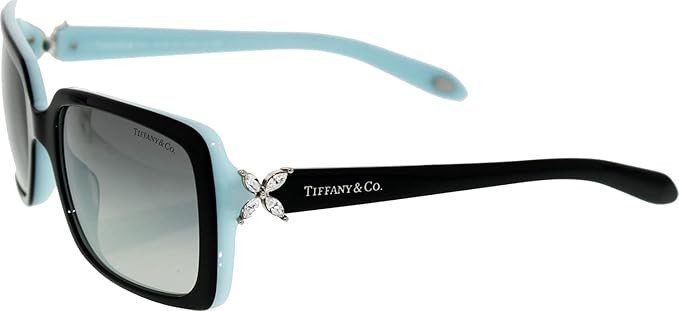 Tiffany & Co. Victoria TF 4047B - 80553C Rectangular Sunglasses Black, Blue w/Grey Gradient Lens 55mm