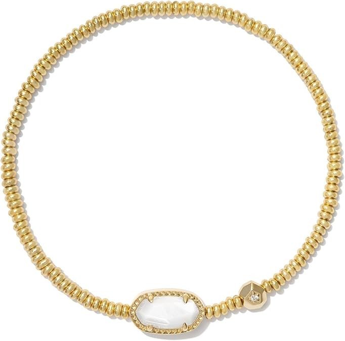 Kendra Scott Womens Grayson Stretch Bracelet Gold White Mop One Size